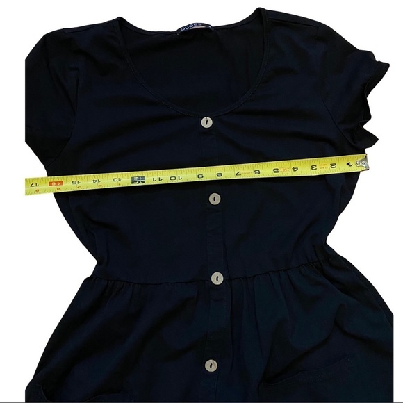 OUGES WOMEN‎ BLACK DRESS SIZE M BUTTON FRONT W/POCKETS DRESS - Picture 10 of 10